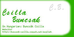 csilla buncsak business card